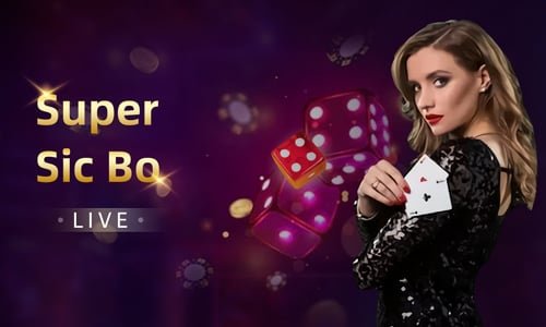 Tampilan antarmuka Live Sic Bo dengan dealer profesional dan dadu transparan